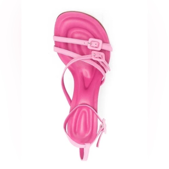 JACQUEMUS Bubblegum Pink Calf Leather Carmague Sandals Size 36 New in Box NWT - Picture 7 of 14